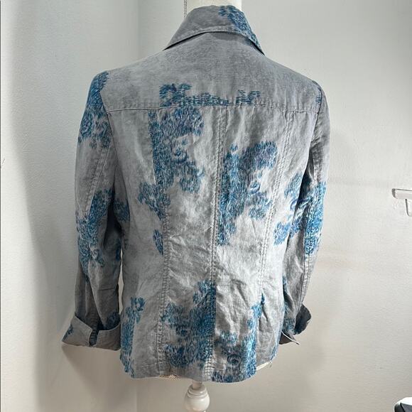 Coldwater Creek Stylish Gray and Blue Women's Jacket - Picture 4 of 11